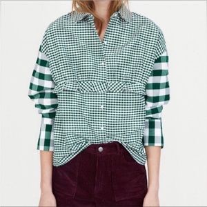 Zara plaid button down shirt
